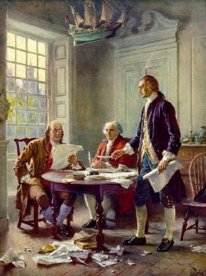 Jean Leon Gerome Ferris Writing the Declaration of Independence oil painting picture
